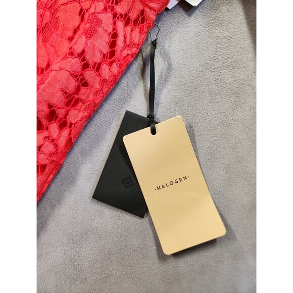 Halogen Floral Top Womens Size Small Petite SP Red Peplum Nordstroms New NWT - Picture 3 of 13